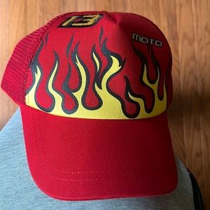 Flame trucker hat